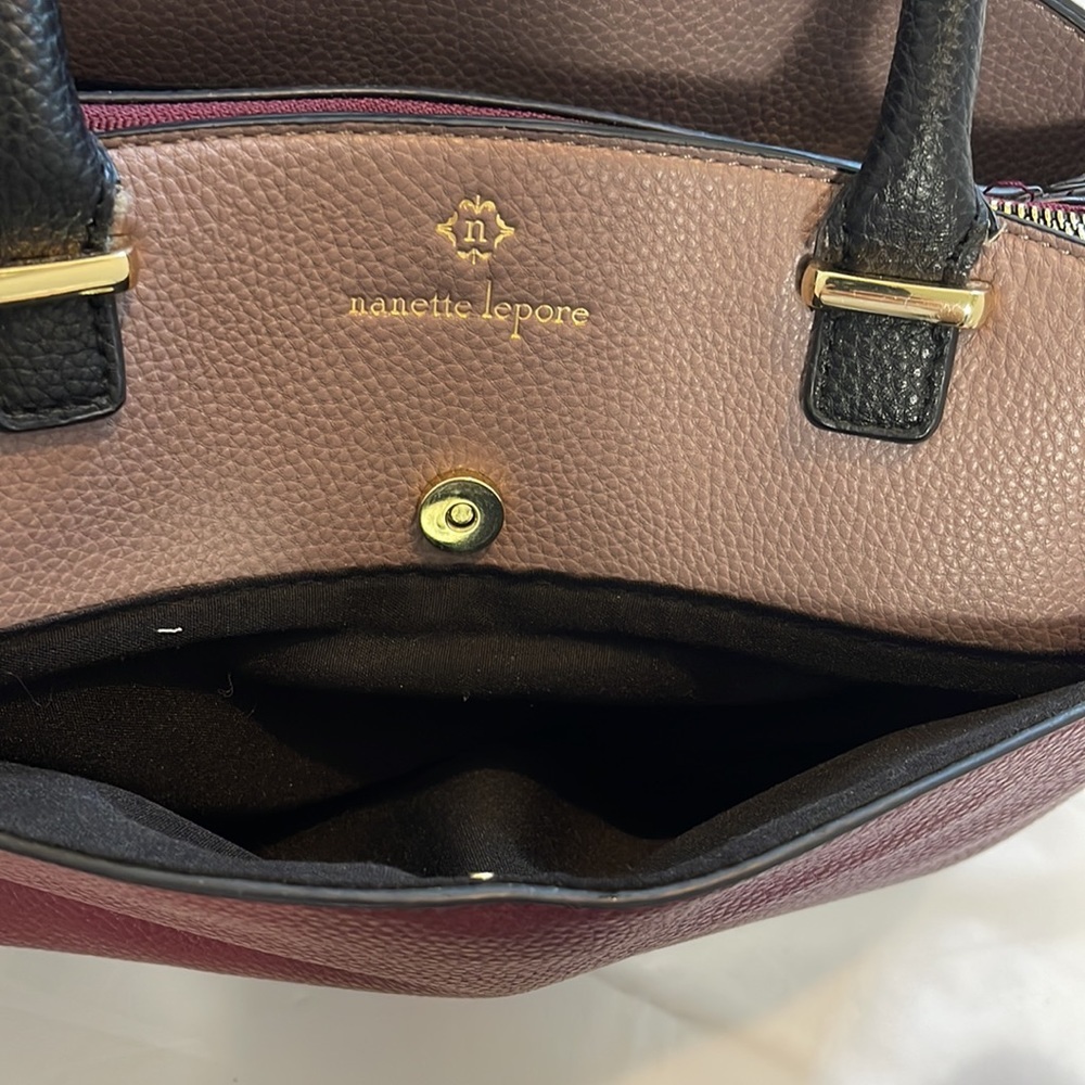 Nanette Lepore burgundy and mauve women’s pocketbook - Picture 3 of 11